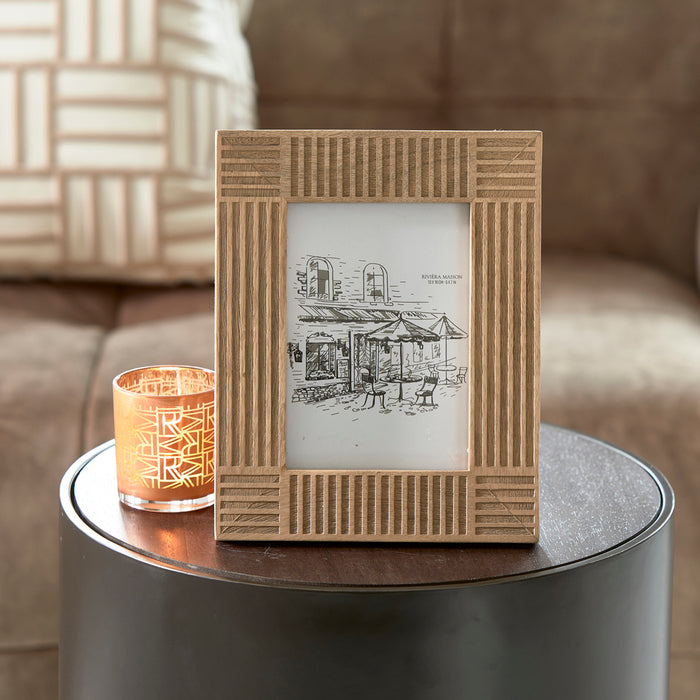 Riviera Maison Fotolijst 13x18 staand, Wanddecoratie - Stripe - Bruin