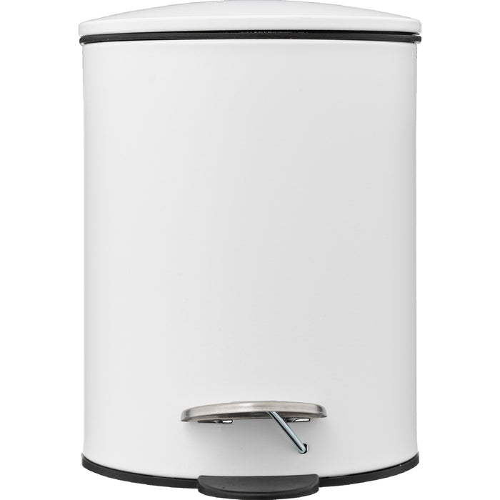 5Five Pedaalemmer - wit - metaal - 3L - 23 cm - soft close