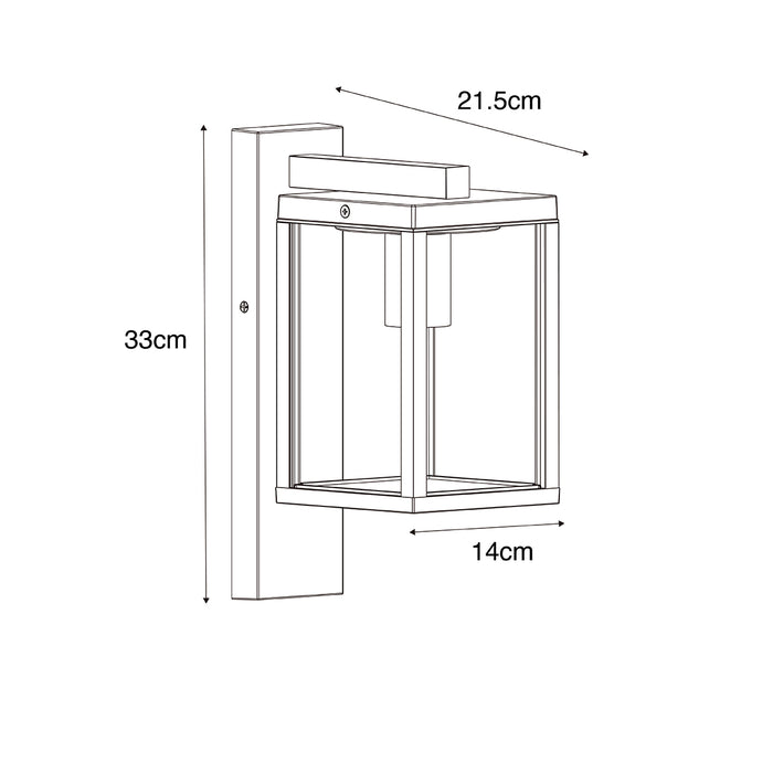 QAZQA Smart buiten wandlantaarn zwart met ribbel glas incl. Wifi A60