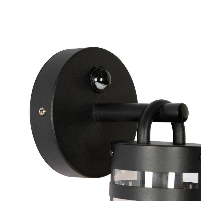 QAZQA Buiten wandlamp zwart IP44 met bewegingssensor - Ruben