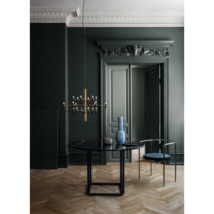 2097|18 by Gino Sarfatti kroonluchter Ø69 transparant messing