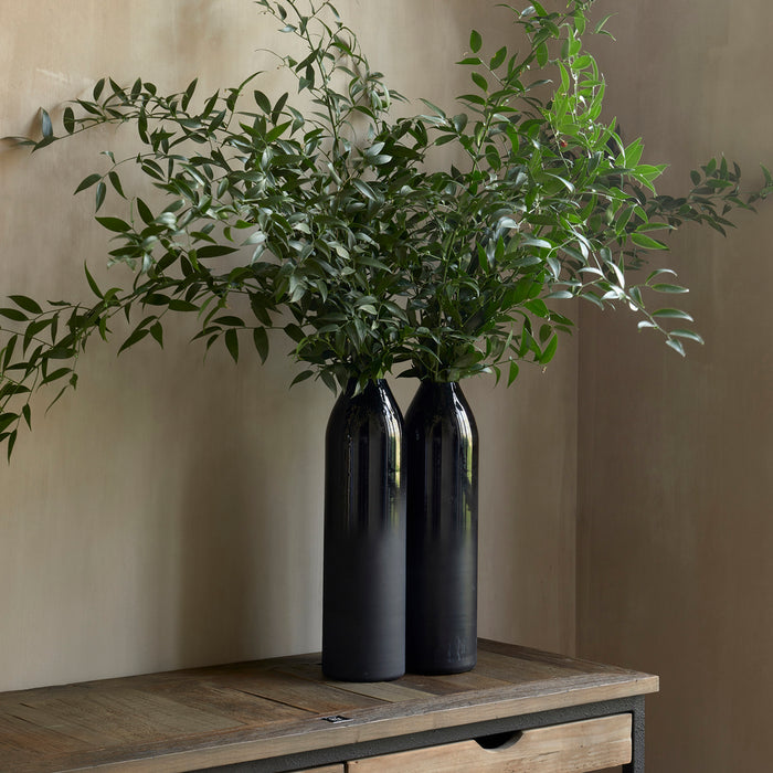 Rivièra Maison - Elegante Glas Vaasje, zwart, handgemaakt, hoogte 46 cm