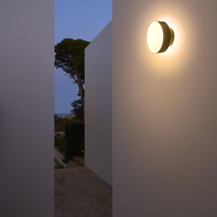 Marset Plaff-On! 16 wandlamp LED IP65 roestbruin