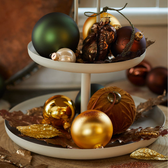 Decoris Kerstballen set - 6x stuks - goud - glas - 6 cm - glans