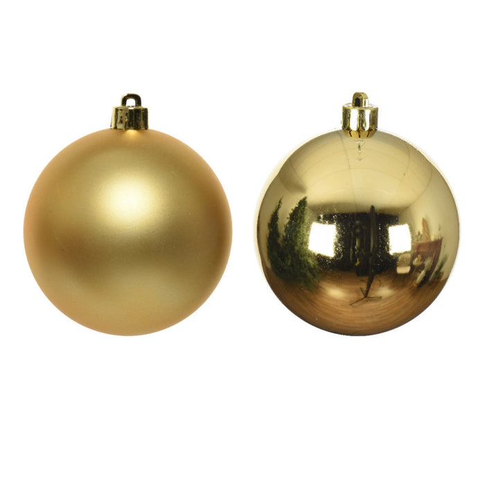 Decoris Kleine kerstballen - 18x - goud - D4 cm - glas