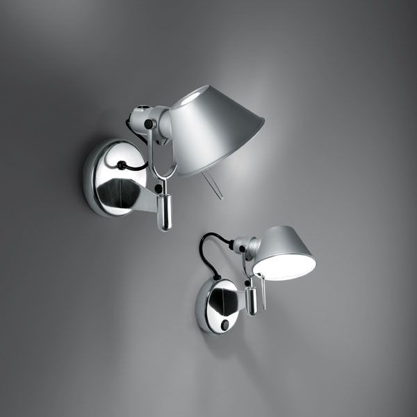 Artemide Tolomeo Micro Faretto wandlamp retrofit met schakelaar
