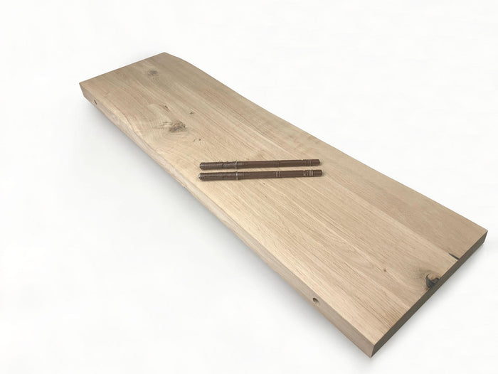 Woodbrothers Zwevende wandplank eiken recht 120x30cm