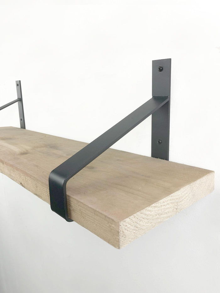 Woodbrothers Steigerhout wandplank 60x20cm + dragers