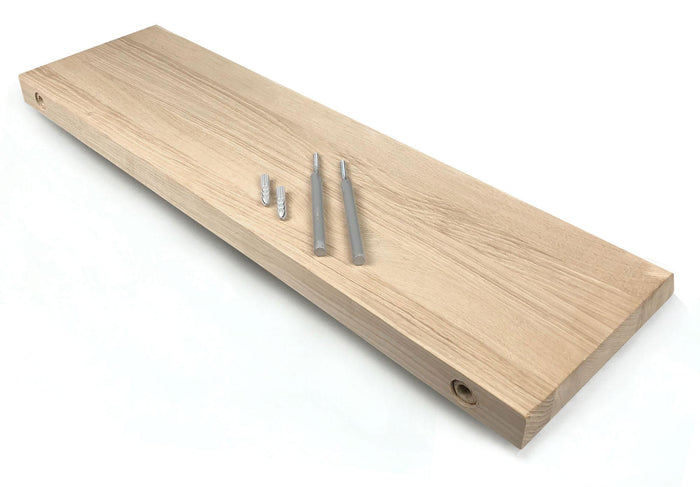 Woodbrothers Zwevende wandplank eiken recht 30x20cm