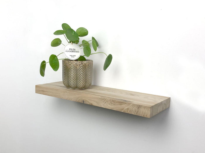Woodbrothers Zwevende wandplank eiken recht 30x20cm