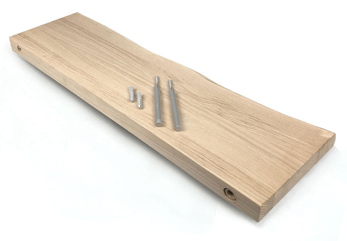 Woodbrothers Zwevende wandplank eiken recht 60x15cm
