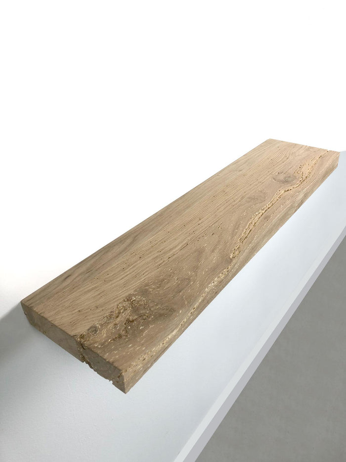 Woodbrothers Zwevende wandplank oud eiken recht 120x20cm