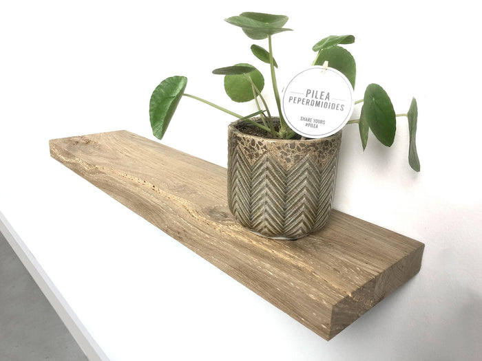 Woodbrothers Zwevende wandplank oud eiken recht 120x20cm