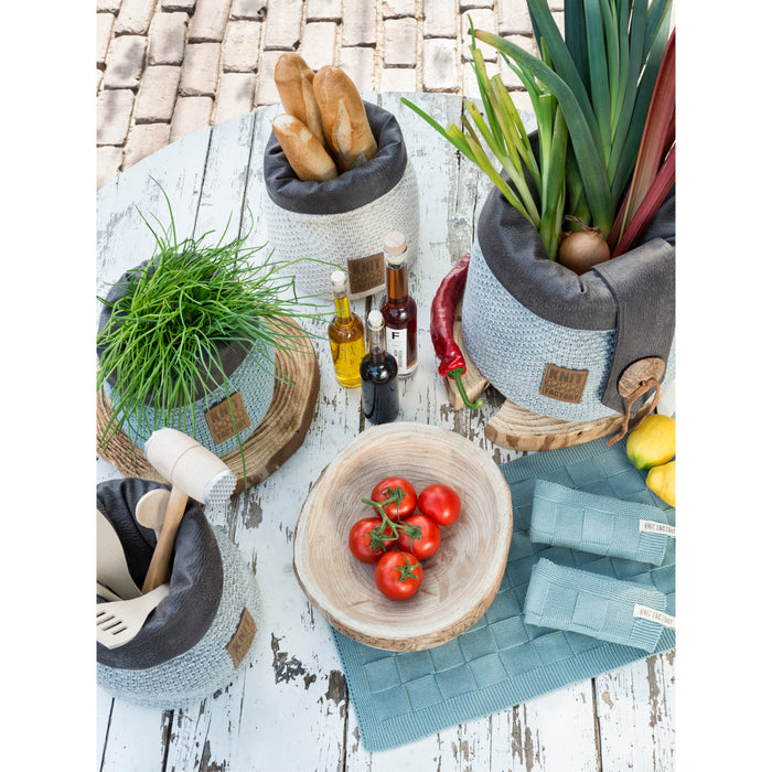 Knit Factory Gebreide Placemat Uni - Ecru - 50x30 cm