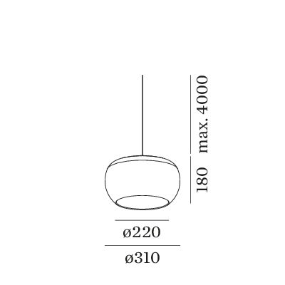Wever & Ducre Wetro 3.0 hanglamp LED koper