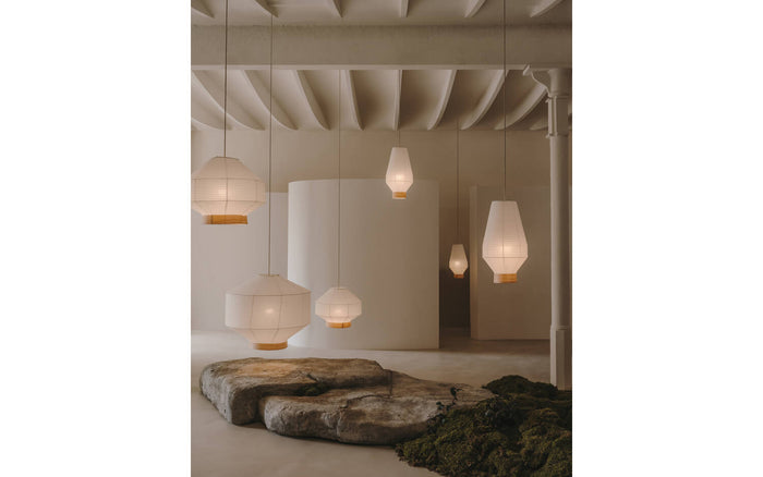 Kave Home - Lampenkap Hila voor plafondlamp van wit papier en