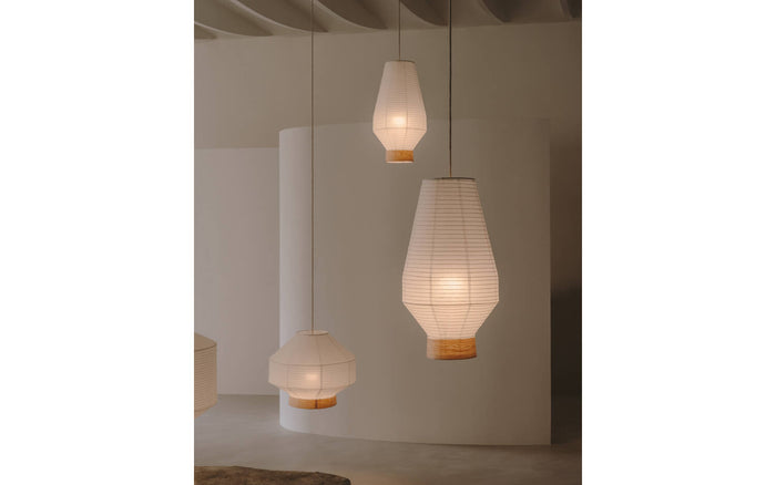 Kave Home - Lampenkap Hila voor plafondlamp van wit papier en