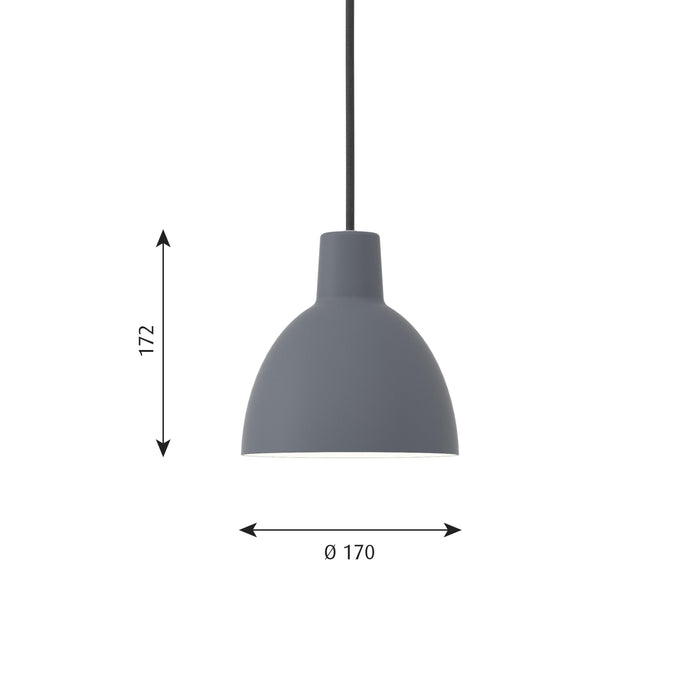 Toldbod 170 hanglamp Ø17 lichtgrijs