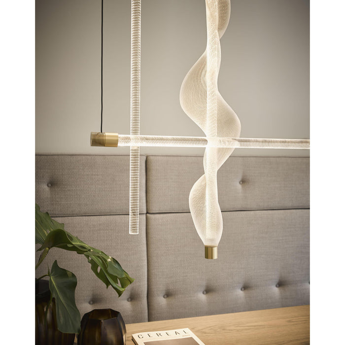 Vapour hanglamp LED Ø4 verticaal goud