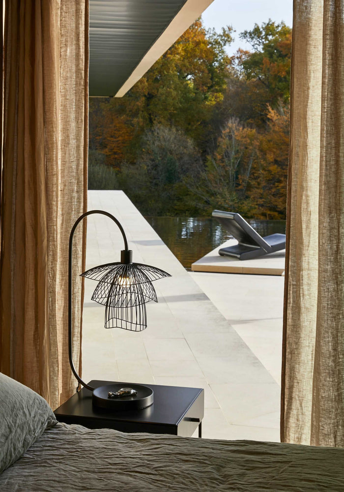 Forestier Papillon tafellamp champagne