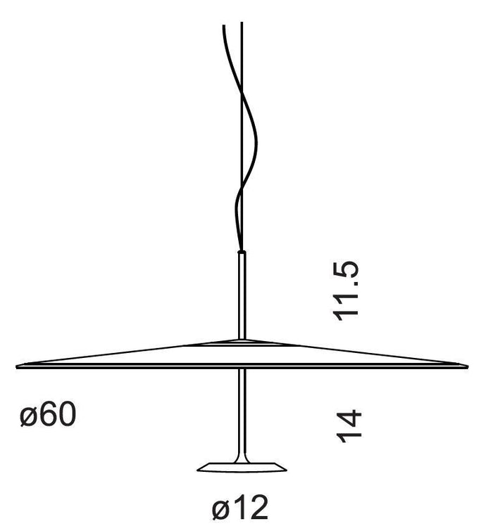Lumina Dot hanglamp Ø60 LED 2700K zwart