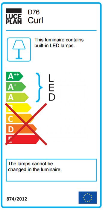 Luceplan Curl tafellamp LED mirror