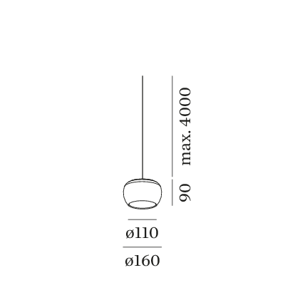 Wever & Ducre Wetro 1.0 hanglamp LED zwart