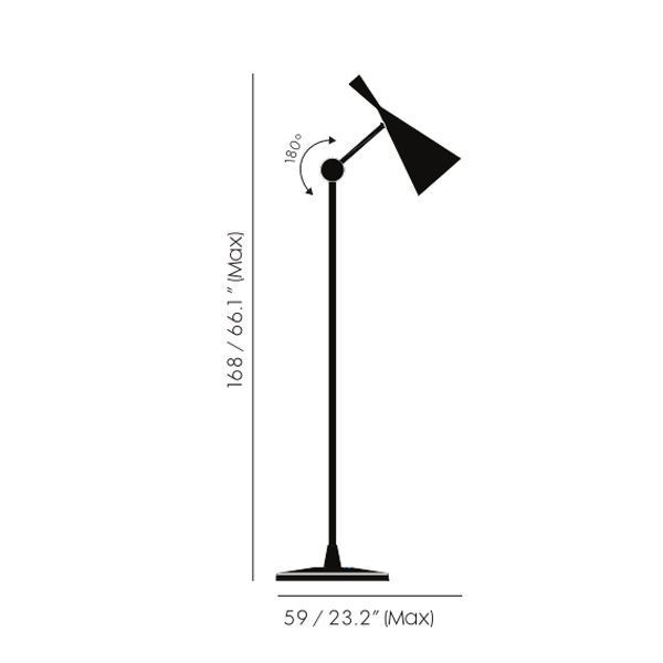 Beat Light vloerlamp zwart