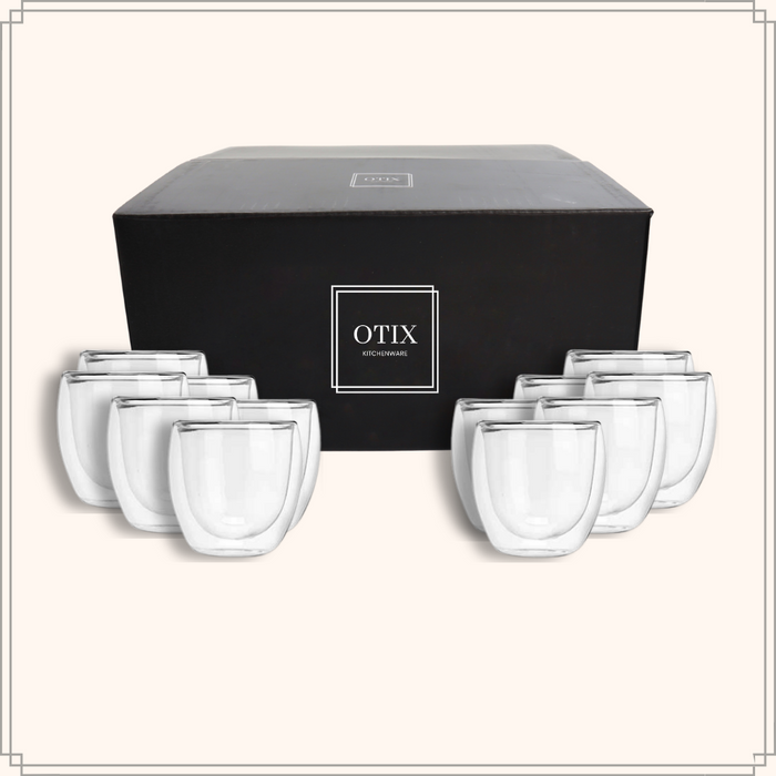 OTIX Dubbelwandige Koffieglazen Theeglazen Koffiekopjes Koffietasse...