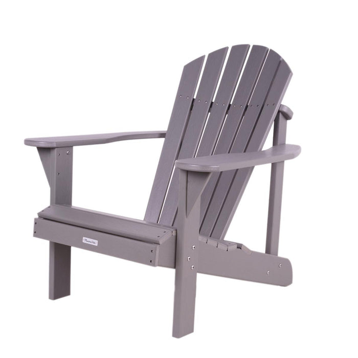 Adirondack tuinstoel met voetenbankje grijs