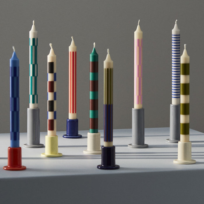 HAY Pattern Kaars 4 st. - Off-White/Army/Blue