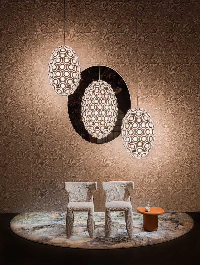 Moooi Carpets Dodo Pavone vloerkleed Ø250 polyamide grijs