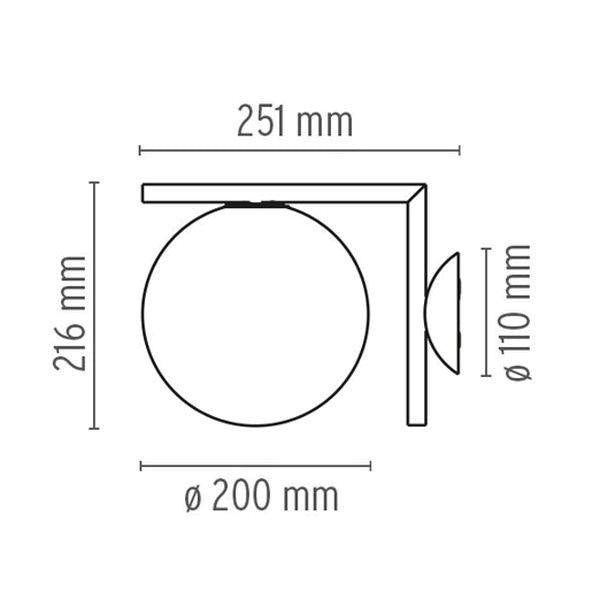 IC Lights C|W1 wandlamp zwart