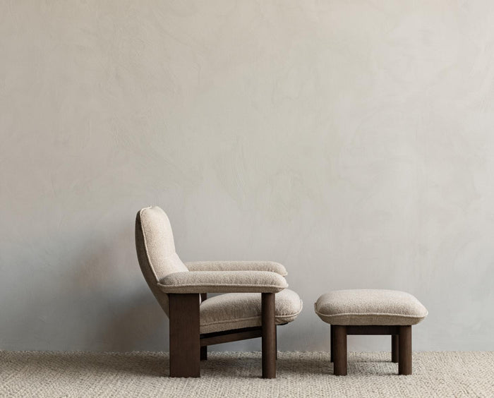 Audo Copenhagen Brasilia voetenbank donker eiken Sheepskin Root