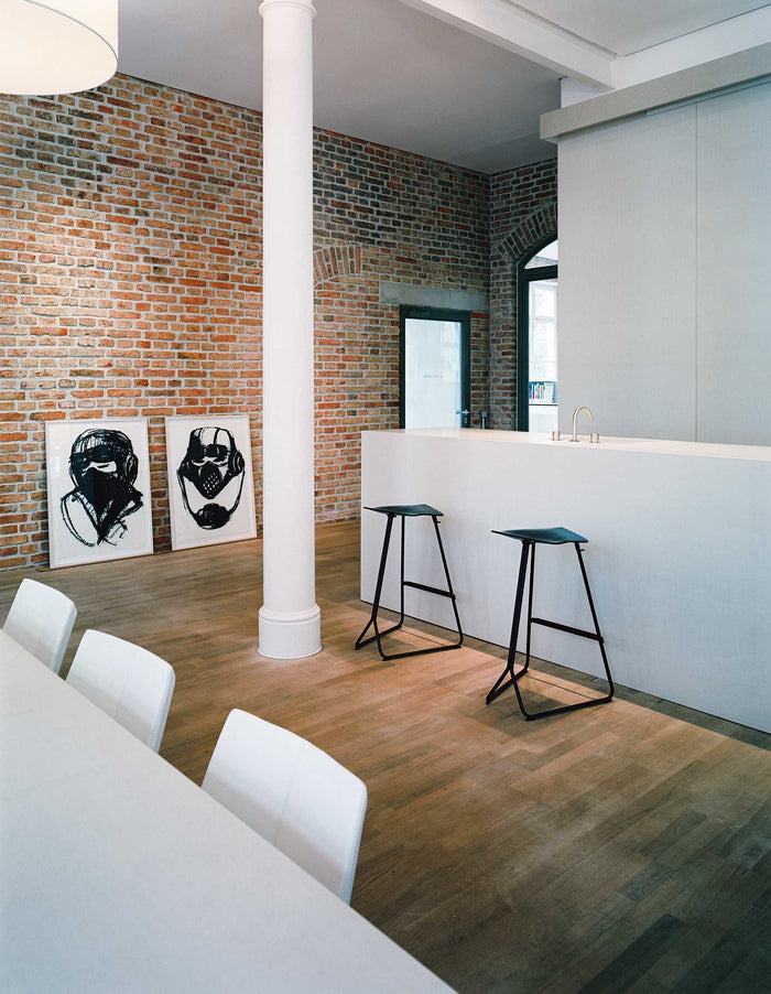 ClassiCon Triton Leather barkruk 75cm koper