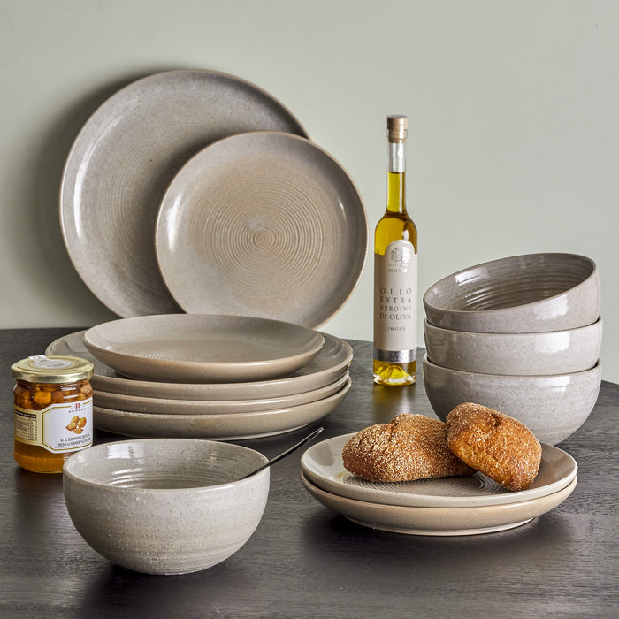 Bloomingville Taupe Serviesset 12-delig - Grijs/Bruin