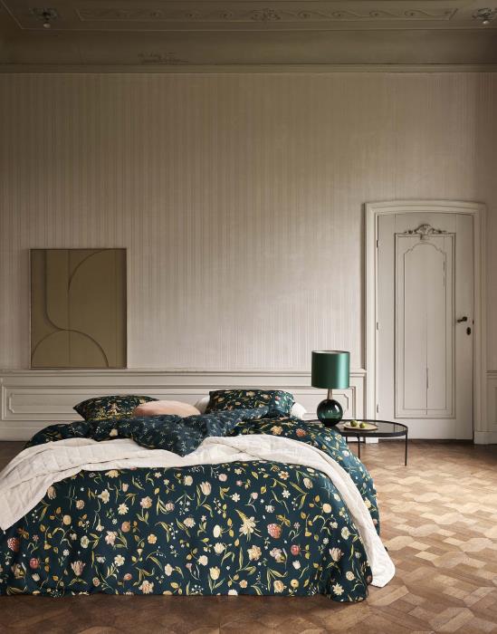 Essenza Odilia Dekbedovertrek Deep sea blue 140 x 220 cm