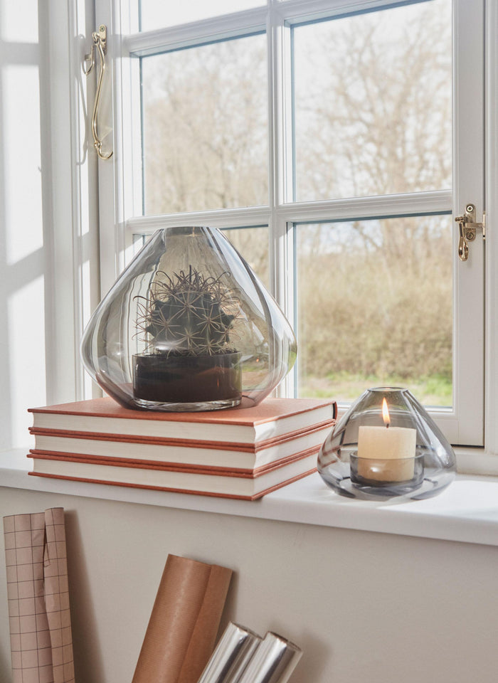 Uno kandelaar large amber