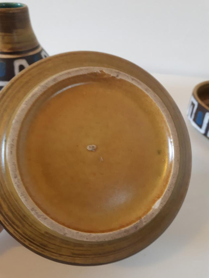 Reliving Set Jasba Vintage Vaas En 2 Schalen West Germany Keramiek