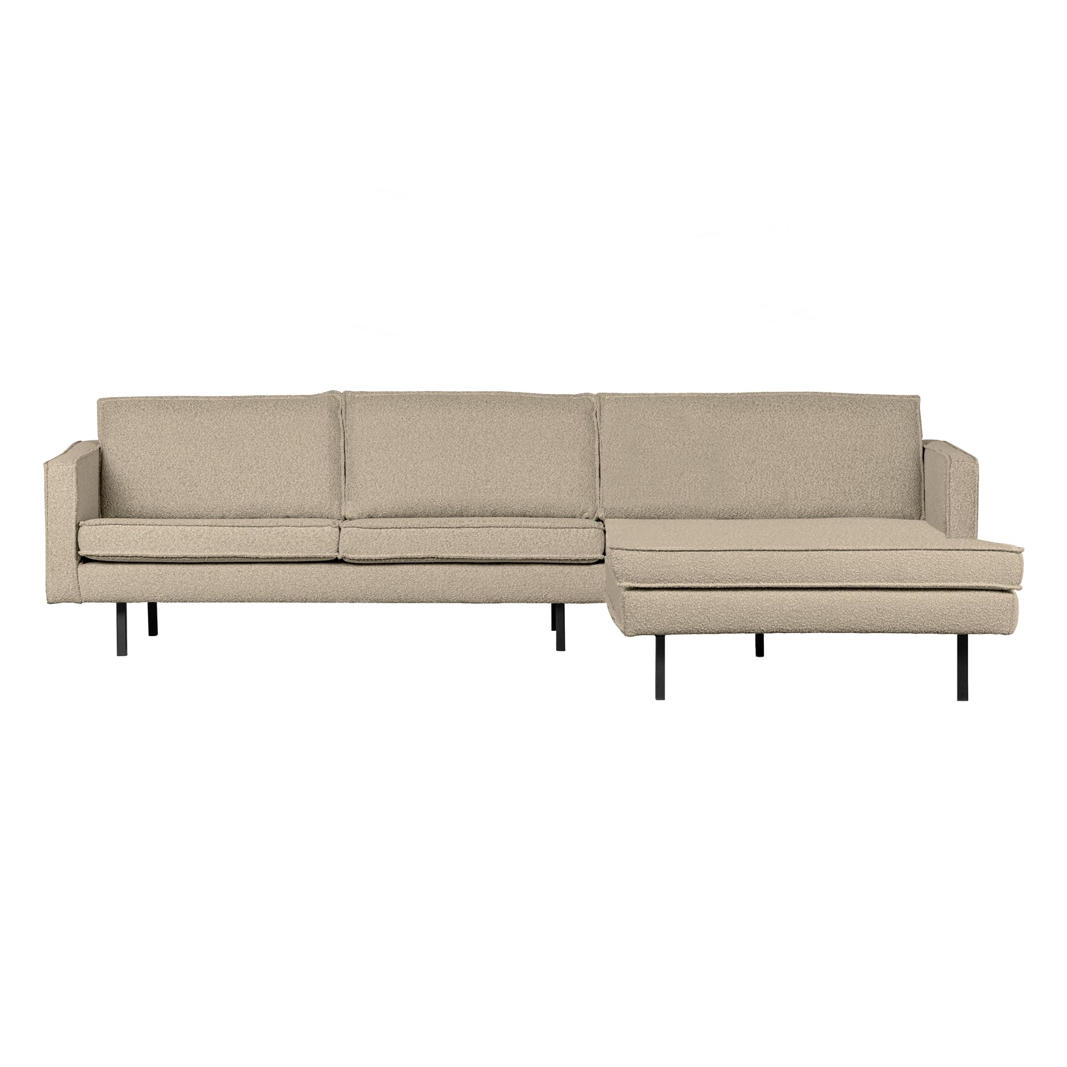 WOOOD Rodeo Chaise Longue Rechts - Bouclé - Beige
