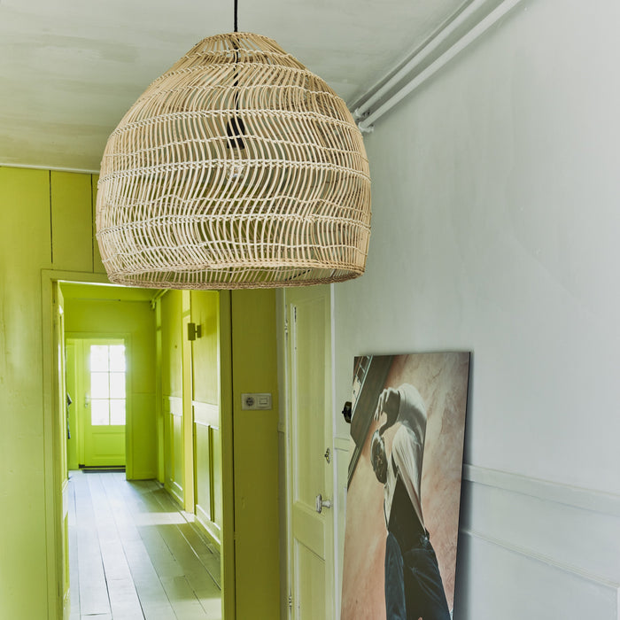 HKliving Wicker Rieten Hanglamp M