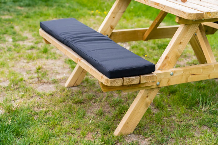 MaximaVida picknicktafel kussen Havana zwart 55 cm - 4 stuks