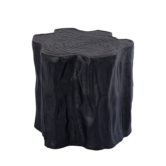 PTMD Fennah Black matt alu sidetable tree wood shape M