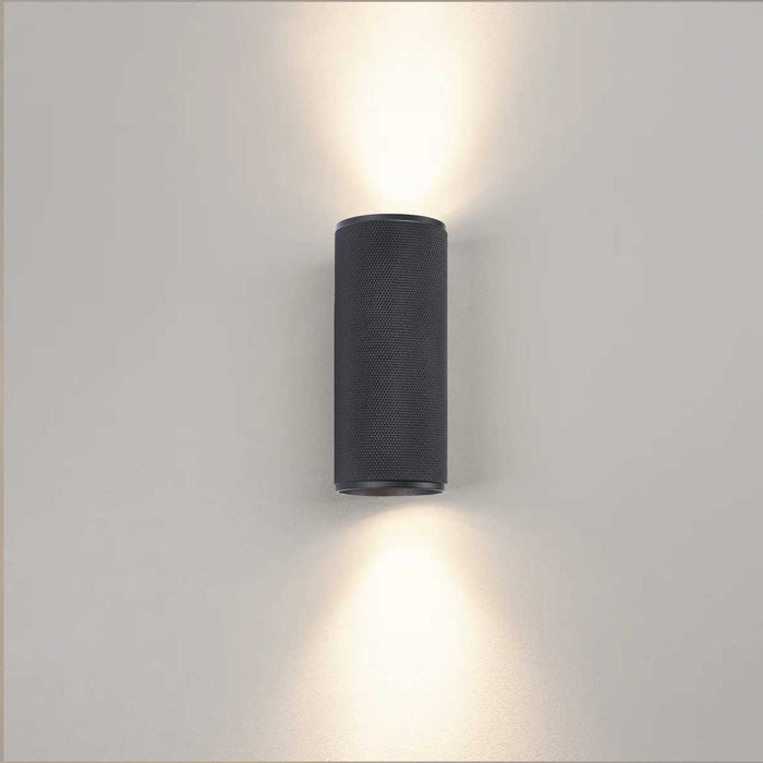 Brilliant Marty Wandlamp - Boven & Onder - Ø 6,5 cm - Zwart