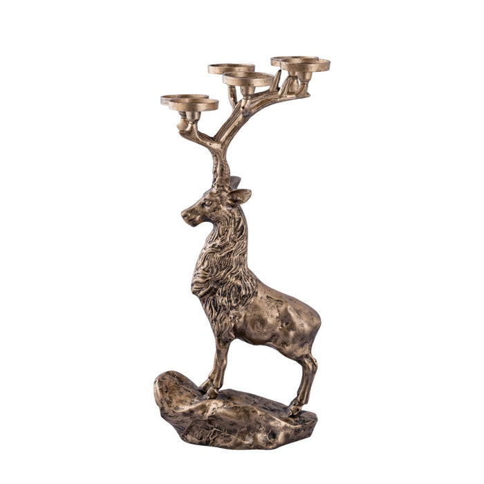 PTMD Kandelaar Dixon - 30x35x70 cm - Aluminium - Messing