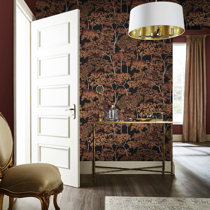 Graham & Brown Vliesbehang - Idyll Tree Alizarin - 10mx52cm