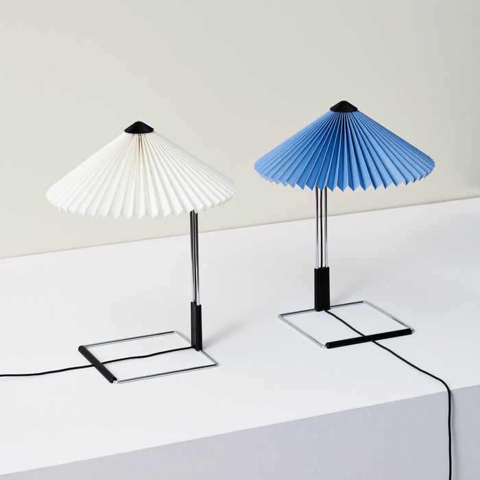 HAY Matin Tafellamp Mirror Base H 38 cm - Placid Blue