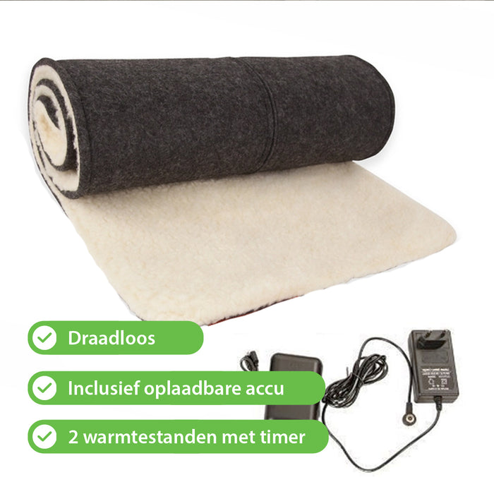 Vtw Living - Warmtedeken Draadloos - Elektrische Deken - Beige
