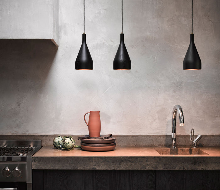 Hollands Licht Timber hanglamp large Ø14 wit essen