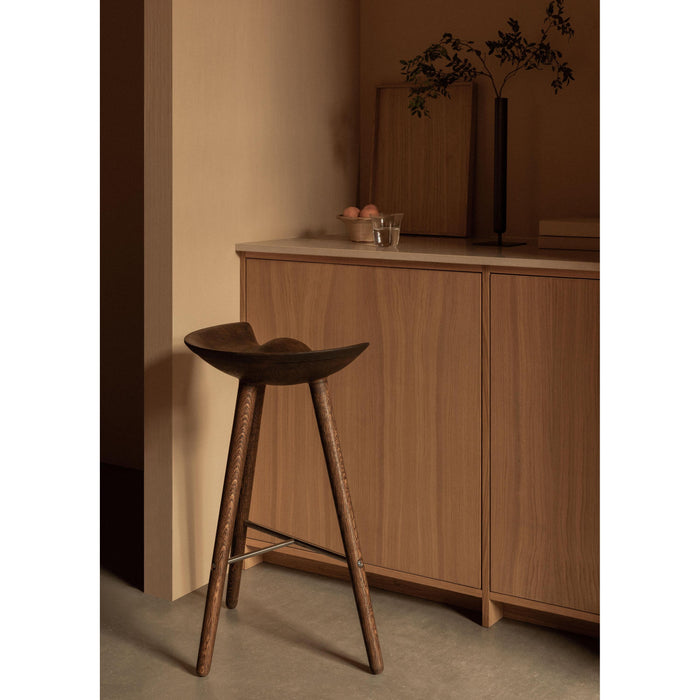 Audo Copenhagen ML42 barkruk H73 gezeept eiken, messing